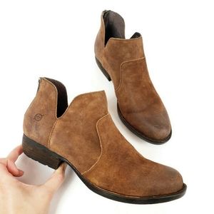 Born Kerri Bronze Tobacco Distressed Booties sz 7